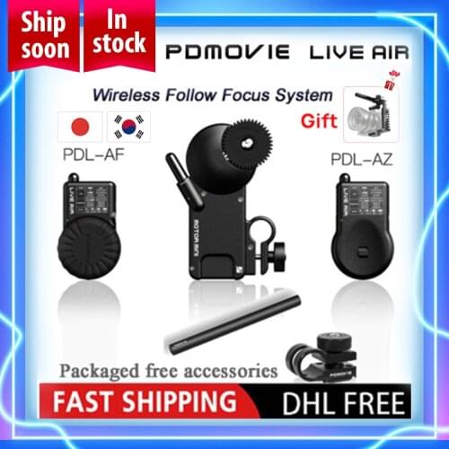 PDMOVIE LIVE AIR PDL-AF And PDL-AZ Bluetooth Wireless Follow Focus System for DSLR Buy LIVE AIR get RIG AIR free VS TILTA