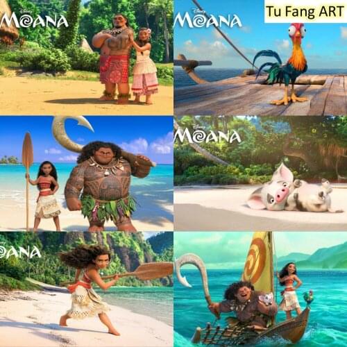 Disney Anime Poster Moana Canvas Painting Wall Art Posters and Prints Children Room Decor Pictures Bedroom Home Decoration