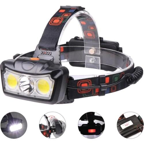 Super Bright COB LED Outdoor Night Fishing Camping Cycling Headlight Head Lamp Flashlight Camping Torch Light Lamp With USB