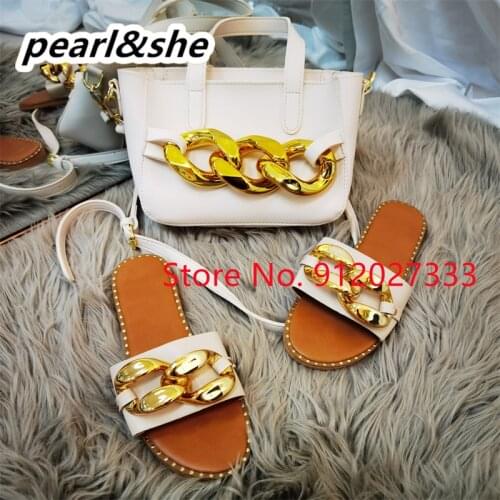 Shoes Match Bags Match Wholesale Fashion Serpentine Luxury Handbags Women Bags Ladies Purses Spring Summer Slipper Sandal