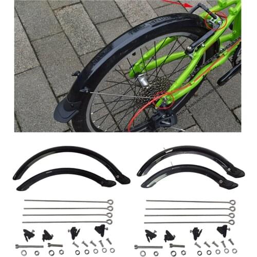 Universal Bike Mudguard Folding Bike Mud Guard 14'' 20'' Wheel Bicycle V-Brake Mudguard Set Bike Wheel Mud Blocker Stopper