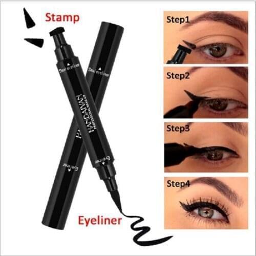 1pc Double Headed Liquid Eyeliner Pencil Cosmetic Lasting Waterproof Quick Drying Seal Eyeliner Eye Makeup Black Liner maquiagem