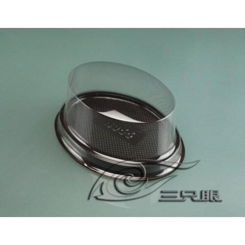 100pcs/lot) Oval Cake Container Disposable Plastic Blister Box For Bakery Packing Baking Packaging ATE07