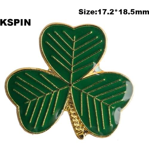 Clover Badge 100pcs a lot Badge pin badge Brooch Icons XY0040