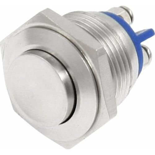 16mm High Round Cap Momentary Metal Push Button Switch