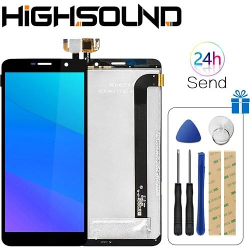 5.5''Black For Homtom S7 LCD Display with Touch Screen Digitizer Assembly Repair Parts Accessory+Tools+Adhesive