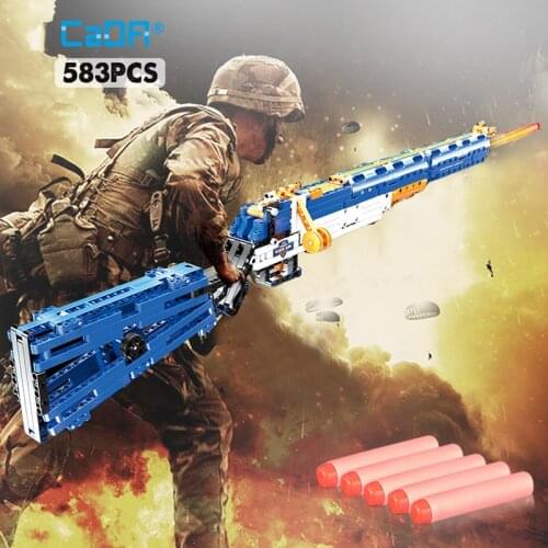 583pcs Boys' DIY Block Rifle Toys Weapons Bluiding Gun Model Caliber M1 Blocks Gun Toys Assembled Bricks Blocks For Children