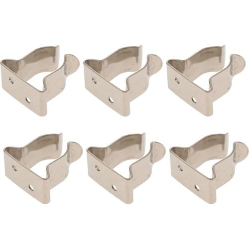 6 Pieces 304SS Marine Spring Hook Holding Clips Clamp Bracket Wall-Mount