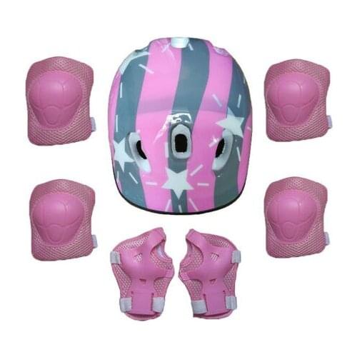 7Pcs/set Kids Boy Girl Safety Helmet Knee Elbow Pad Sets Children Cycling Skate Bicycle Helmet Protection Safety Guard