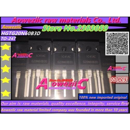 Aoweziic 100% new imported original G20N60B3D HGTG20N60B3D IGBT power tube 40A 600V 165W TO-247
