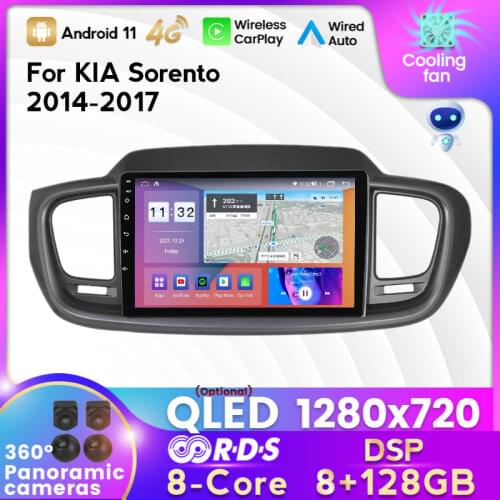 MEKEDE 6+128 4G LTE Android 11 Car Radio Multimedia Video Player Navigation GPS For Kia Sorento 3 2014 - 2017 2DIN DVD 2 DIN