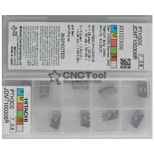 Free shopping! HITACHI 10PCS JDMT100308R PTH30E lathe cutting tools CNC blade alloy carbide cutting tool carbide inserts