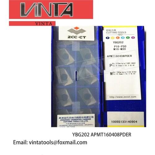 Free shipping high quality 10pcs/lots YBG202 APMT160408PDER cnc carbide milling inserts Lathe Turning Blades Cutters Plates