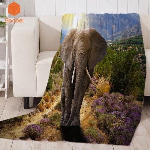 Bohemia lavender Elephant Nap blanket Mandala Super Soft Cozy Velvet Plush Throw Blanket Art Sherpa blanket Throw Travel