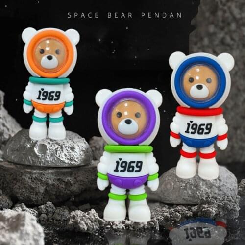 Cartoon Kawaii Keychain Cute Space Star Adventure Bear Use for Bag Pendant Fashion Personality Astronaut Pendant Keychain
