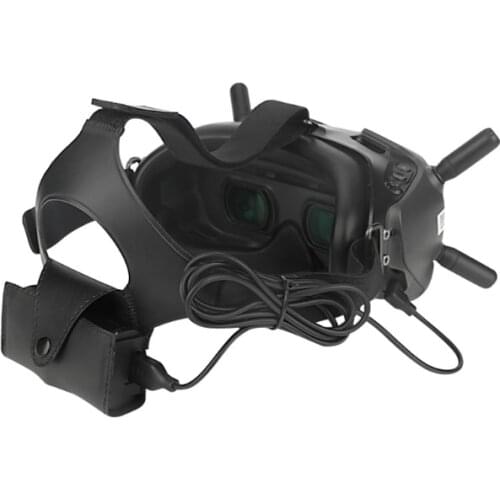 28EA PU Headband Battery Storage Case ,Lightweight Back Clip Holder Bag Compatible for FPV V2 Flying Glasses