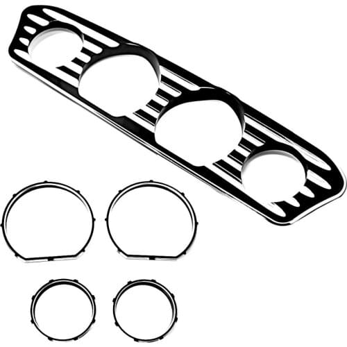 Black Shallow Cut Inner Fairing Dash&Burst Gauge Trim For Harley Touring Street Glide Batwing 14 15 16 17