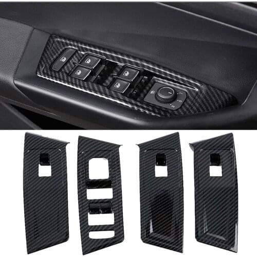 For Volkswagen VW T-Roc T Roc 2018 2019 LHD ABS Inner Door Armrest Window Switch Control Panel Molding Cover Trim Kit