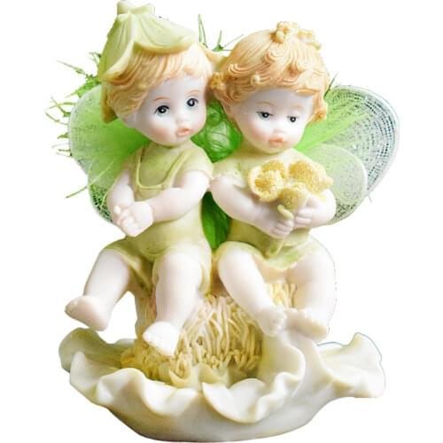 Angel Flower Fairy Doll Baby Ornament Home Decoration Cute Gift Fairy Garden Miniatures Home Decoration Accessories