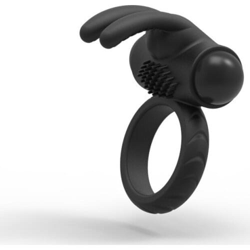 Hot Sex Supplies Men and Women Co-Vibration Lock Fine Ring Vibration Ring Penis Ring Rabbit Ear Delay Ring