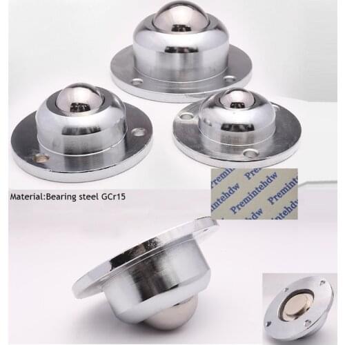 2Pcs Heavy Duty Bearing Steel Ball Caster Wheel Roller Transfer Table Conveyor Delivery Castor Flange Flat Mount