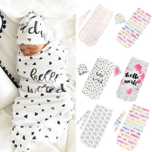 Size15CMX10CM Newborn Baby Infant Summer Swaddle Little Sister Brother Blanket Wraps/Sleeping Bag 100cm Cotton 0-3 Months