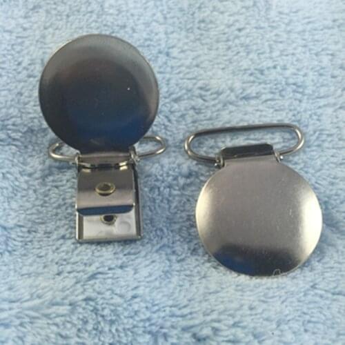 25pcs 1'' Inch 25mm Wide Silver Color Metal Suspender Clips Rack Plating Free Shipping