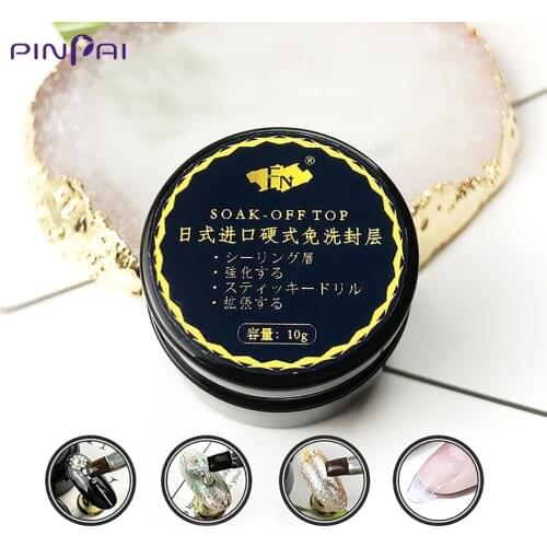 10ML Multifunction Nail Art Gel Glue UV Builder Extension Gel No-clean Top Coat Reinforce Nail Rhinestone Gem Gel Four In One