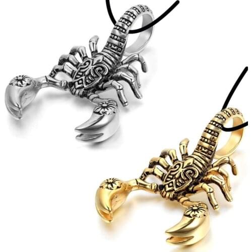 Fashion Pendant Necklaces Men Punk Hiphop Metal Scorpion Neck Chain Collarbone Choker Women Jewelry Aesthetic Initial Charms