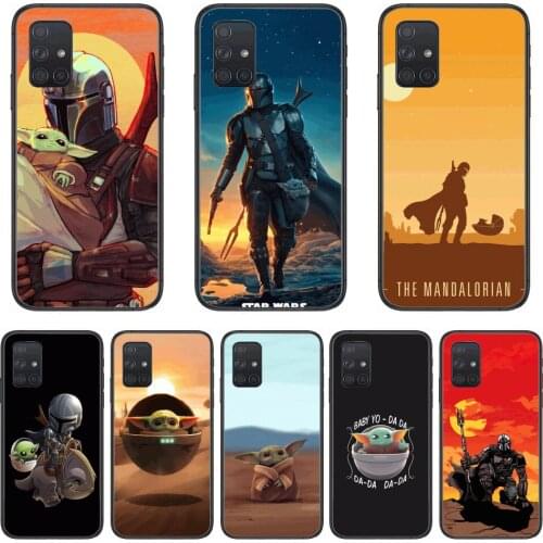 Soft Colorful Phone Case Cute Baby Yoda Phone Case Hull For Samsung Galaxy A 50 51 20 71 70 40 30 10 E 4G 5G S Black Shell Art