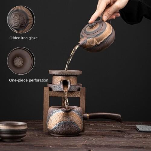 Table Filter Set Ceramic Filter Hole Door Frame Shelf Tea Filtration Tea Compartment Tea Funnel Holder Tea Infuser Tea Strainer