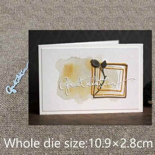 New Design Craft Metal Cutting Die cut dies German Congratulation decoration scrapbook Album Paper Card Craft Embossing die cuts