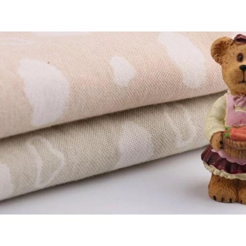 Organic Knitted Fabric100% Natural Cotton Color non dyed 180cm width 220 grams baby sleep fabric 10 meters small wholesale NC04