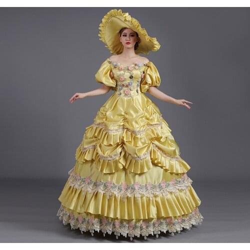 18th Century Dresses Renaissance Medieval Long Marie Antoinette Artist