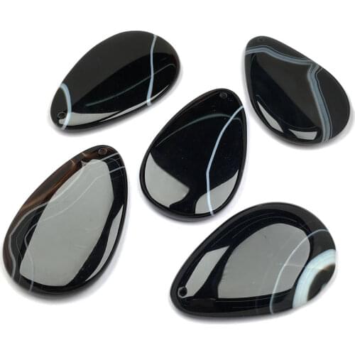 Natural Stone agates Pendant Water drop shape Exquisite Pendants charms for Jewelry making DIY Necklaces Accessories 35x55mm