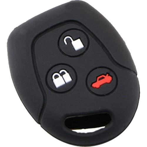 Silicon Car 3 Buttons Remote Key Case Cover Holder for Ford Focus Mondeo Festiva Fiesta Fusion C-Max S-Max KA Key Protector