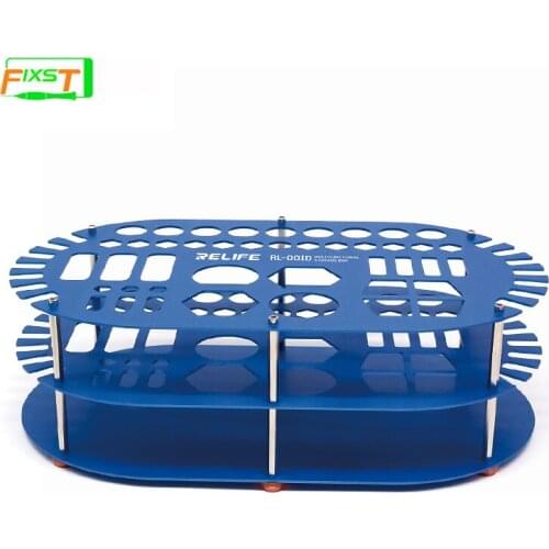 RELIFE RL-001D Storage Rack Welding Oil Tweezers Screwdriver Storage Box For Mobile Phone Repair Desk Desktop Finishing Tools