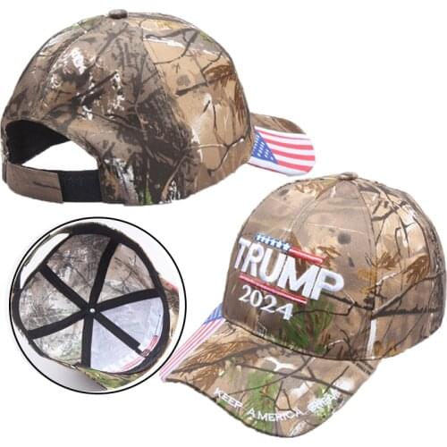 Stylish Donald Trump 2024 Cap Camouflage USA Flag Baseball Caps Keep America Great Snapback President Hat 3D Embroidery Dad Hat