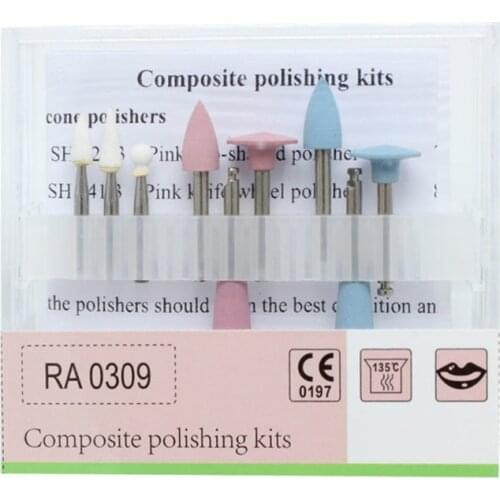 Dental Composite Polish Kit Porcelain PolisherTeeth Polishing Bur For Low-Speed Handpiece Contra Angle Teeth Whitening RA0309