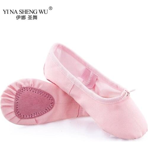 Professional Child Girls Kids Cotton Canvas Soft Ballet Dance Practice Soft-soled Shoes Gym Ballet Cat Claw Dancing Shoes New
