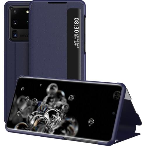 Smart View Phone Case for Samsung Galaxy Note 10 Plus S10 Plus 360 Flip Back Cover Soft Leather Case For Samsung S 10 Not Note10