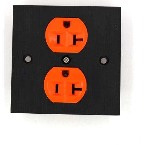 HI-End Copper US AC Power Duplex Receptacle Outlet Socket Distributor HiFi Orange color