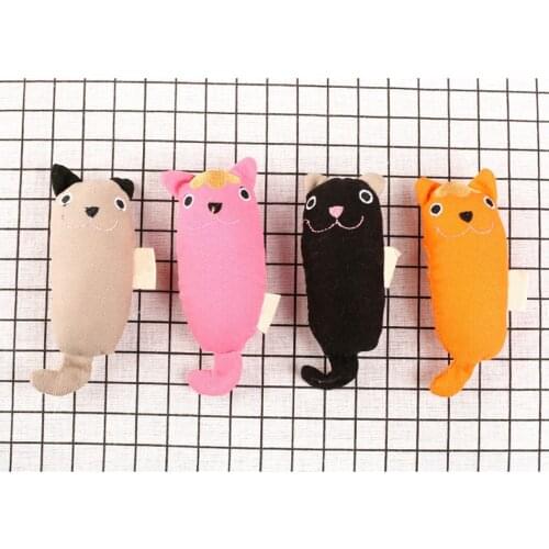 1PCS Pet Chew Toy Bite-resistant Lovely Cat Bite Toy Pet Chew Toy Catnip Toy Cat Funny Toy Interactive Toys Mini Pillow Toys