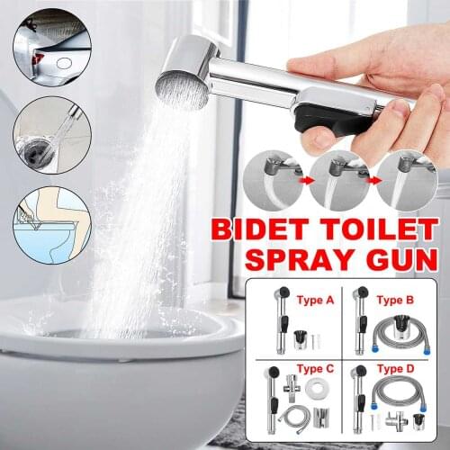 1/2" 1.5m Handheld Toilet Bidet Sprayer Set Hand Bidet faucet for Bathroom hand Sprayer Shower Head Self Cleaning ABS