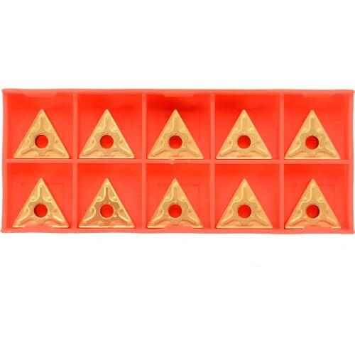 10Pcs Golden TNMG160404 CNC Carbide Inserts Cutting Blades For Turning Tool Lathe Tools Cutter CNC Tool