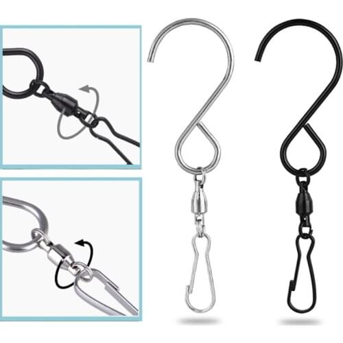 10 Pack Swivel Hooks Clips for Hanging Wind Spinners Wind Chimes Crystal Twisters Party Supply Rotating Display S Hooks A5KE