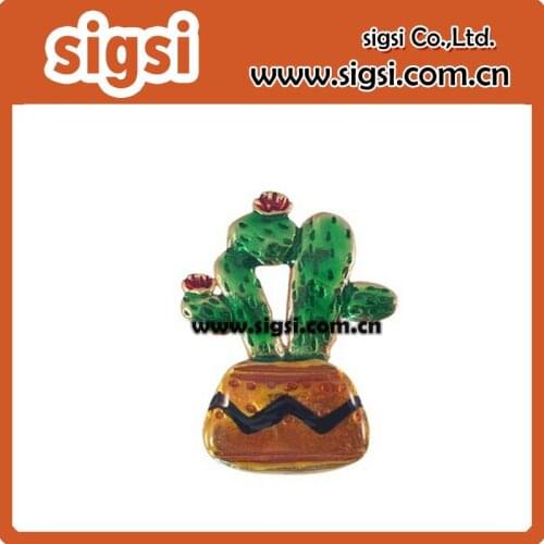 100pcs/lot 50mm Beautiful Zinc Alloy Enamel Potted Cactus Pendant