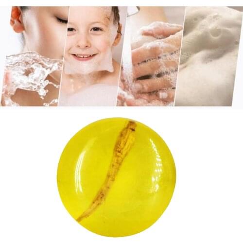 100g Ginseng Soap Moistening Natural Whitening Soap Face Whitening Soap Anti-acne Soap Hand Made Doap Foaming Net