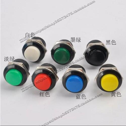 30pcs push button Switches Self reset switch 2 pin R13-507 16mm for power supply