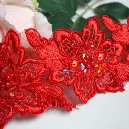 3Y/lot wedding veil car bone beaded sequins lace accessories african lace wedding decoration